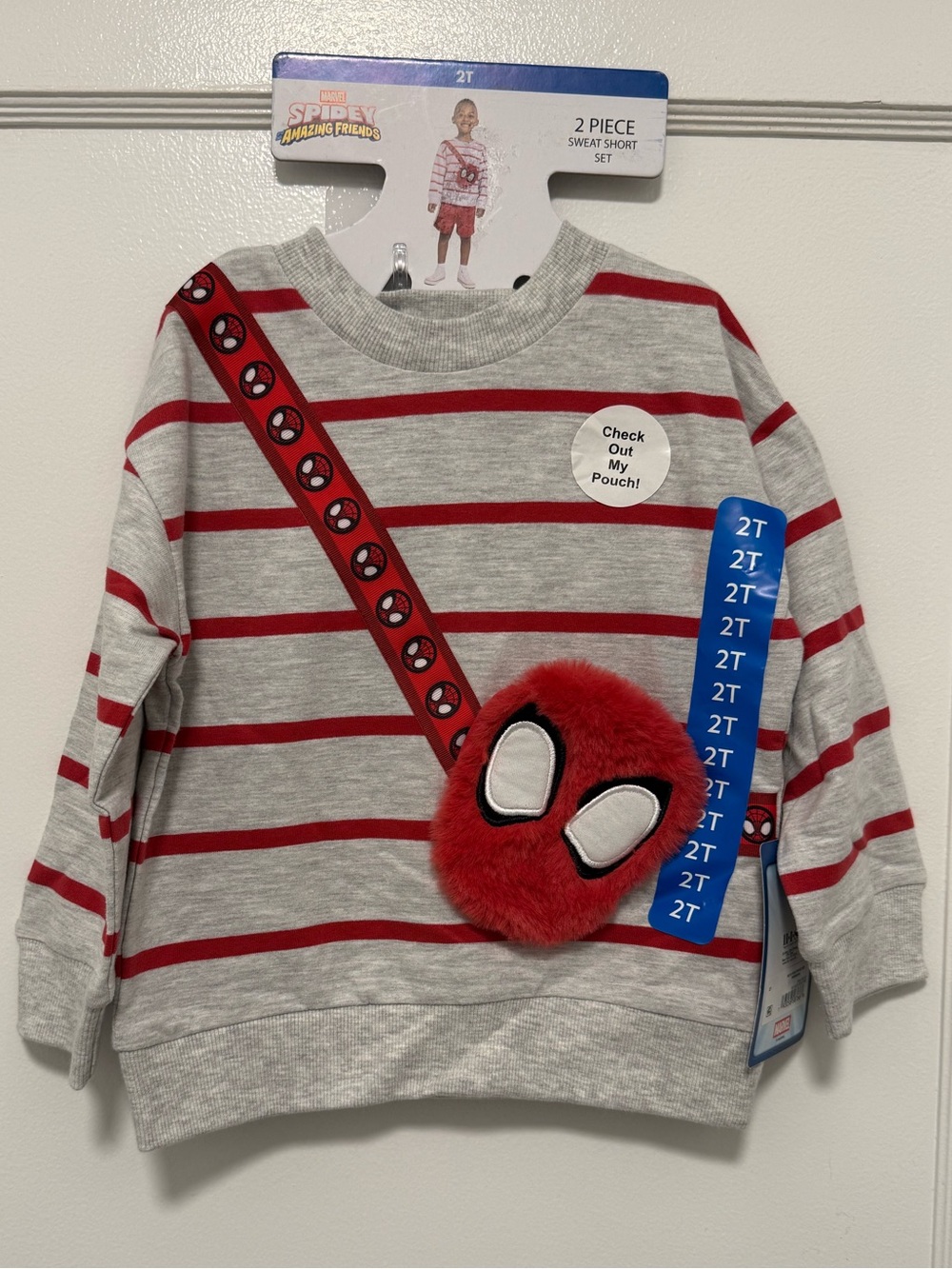 NWT Marvel Spiderman - Spidey Plush Pouch Outfit Set 2T